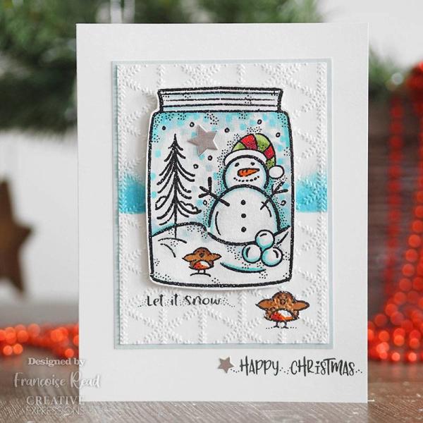 Woodware Snow Jar   Clear Stamps - Stempel 