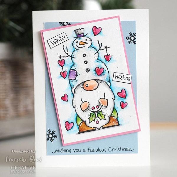 Woodware Snow Gnome   Clear Stamps - Stempel 