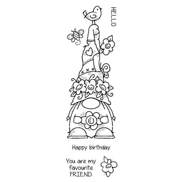 Woodware Floral Hat   Clear Stamps - Stempel 