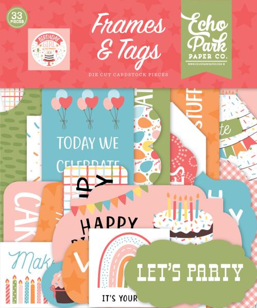 Echo Park "Birthday Girl" Frames & Tags