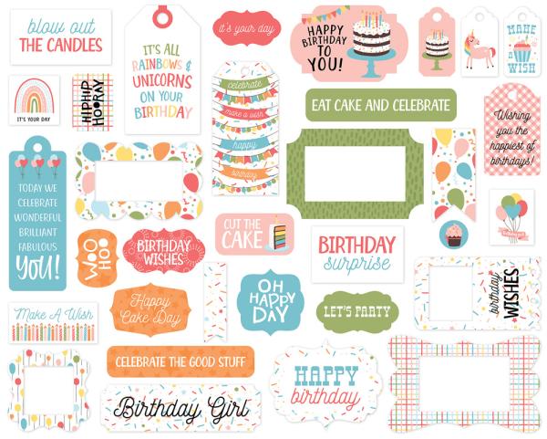 Echo Park "Birthday Girl" Frames & Tags