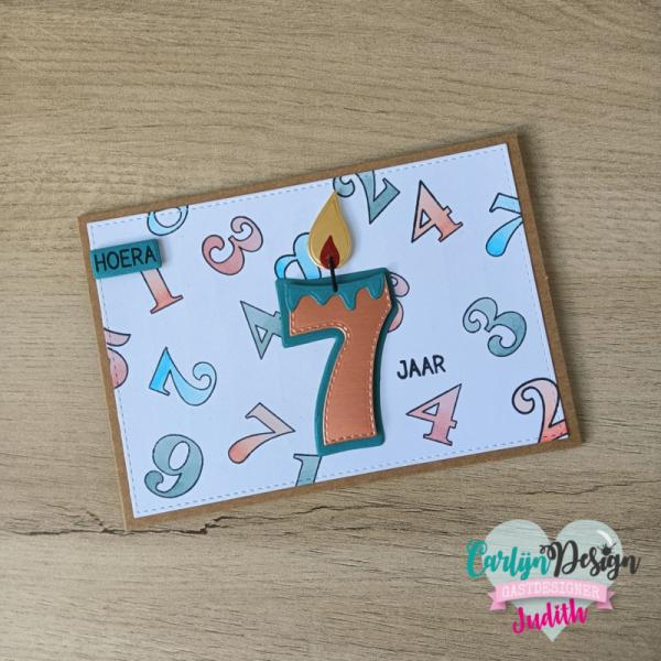 Carlijn Design Grote Cijfers Clear Stamps - Stempel 