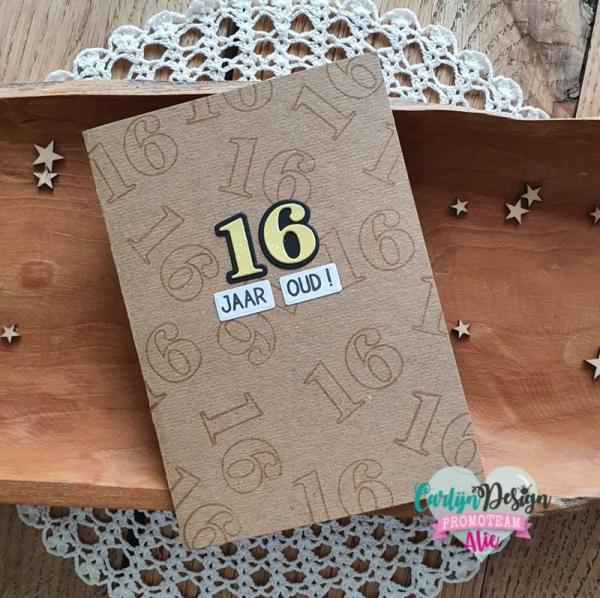 Carlijn Design Grote Cijfers Clear Stamps - Stempel 