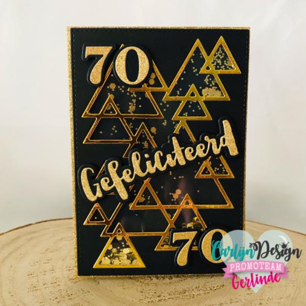 Carlijn Design A6 Achtergrond Driehoeken  Cutting Dies - Stanzen