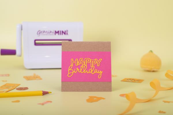 Gemini Happy Birthday Mini Elements Dies  - Stanze - Geburtstag