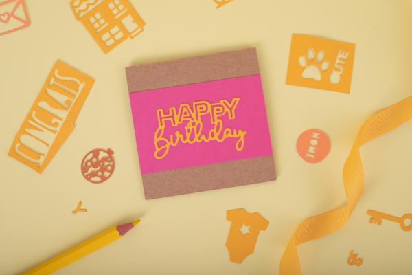 Gemini Happy Birthday Mini Elements Dies  - Stanze - Geburtstag