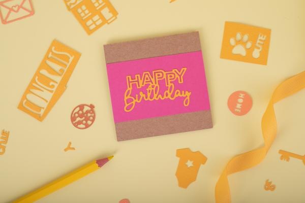 Gemini Happy Birthday Mini Elements Dies  - Stanze - Geburtstag