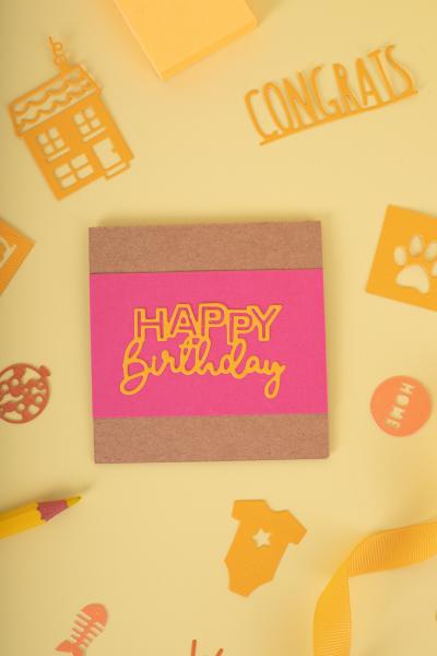 Gemini Happy Birthday Mini Elements Dies  - Stanze - Geburtstag
