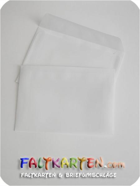 transparente Briefumschläge - Briefhüllen in weiss, DIN C6, 100g/m² HK