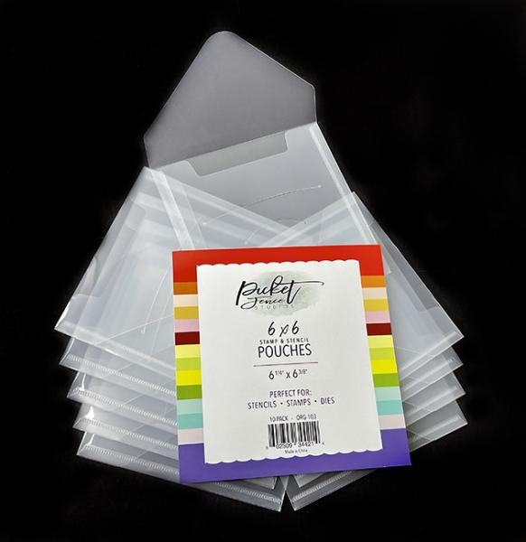 Picket Fence Studios Stamp, Die and Stencil 6x6 Inch Pouches  - Aufbewahrung