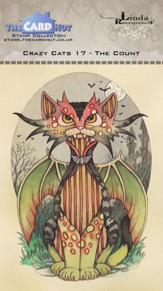 The Card Hut Crazy Cats The Count  Clear Stamps Stempelset 