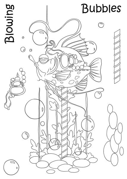 The Card Hut Mythical Creatures Bubbles  Clear Stamps Stempelset 