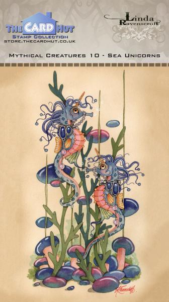 The Card Hut Mythical Creatures Sea Unicorns  Clear Stamps Stempelset 