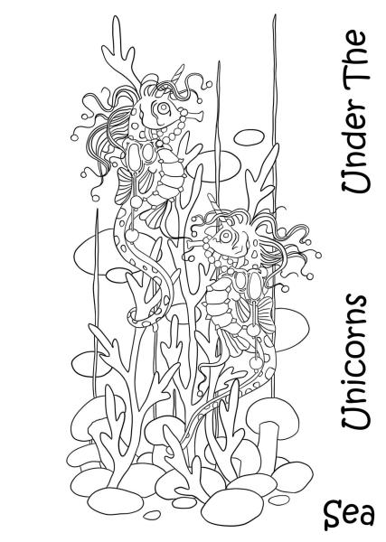 The Card Hut Mythical Creatures Sea Unicorns  Clear Stamps Stempelset 