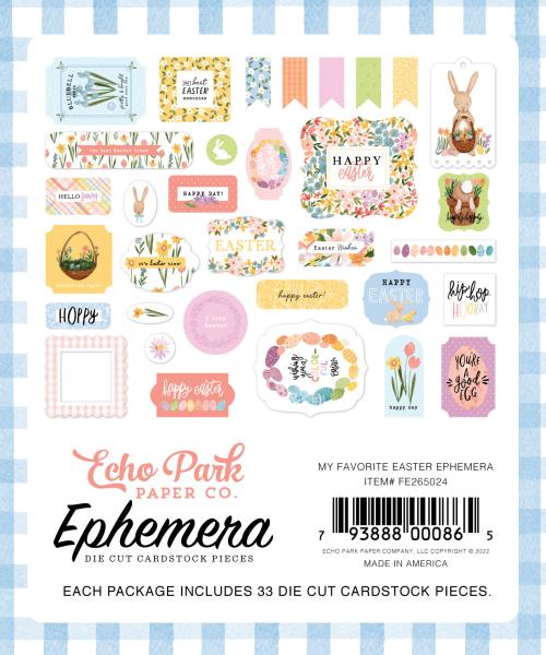 Echo Park "My Favorite Easter" Ephemera Frames & Tags
