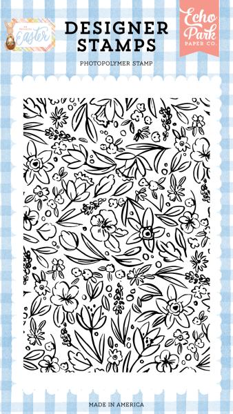 Echo Park Stempelset "Easter Blooms Background" Clear Stamp