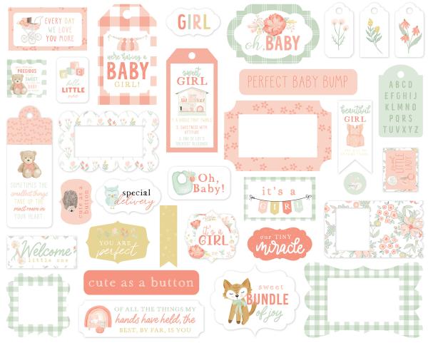 Echo Park "It's A Girl" Frames & Tags