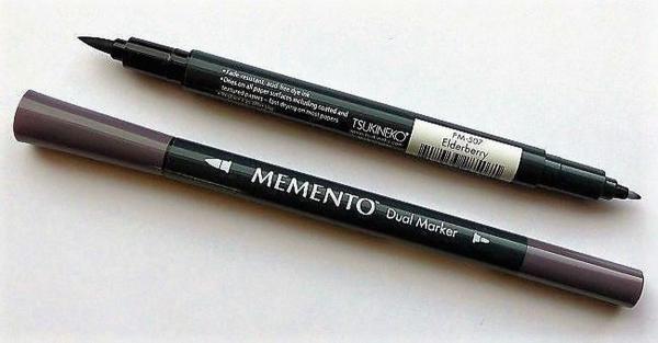 Tsukineko - Memento Ink Marker Dual Tip - Elderberry   