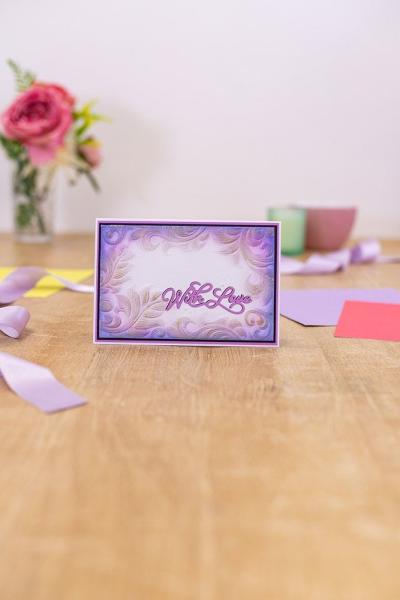 Gemini Elegant Swirls 3D Embossing Folder - Prägeschablone - Elegante Wirbel