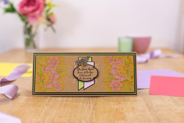 Gemini Embellished Lace 3D Embossing Folder - Prägeschablone - Versierte Spitze