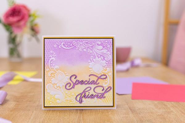Gemini Lovely Lace 3D Embossing Folder - Prägeschablone - Schöne spitze
