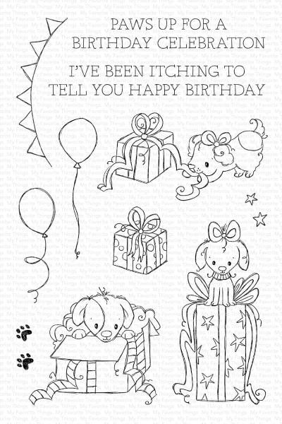 My Favorite Things Stempelset "Itching to Tell You Happy Birthday" Clear Stamp Set