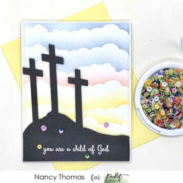 Picket Fence Studios Three Crosses of Calvary 4x6 Inch  Die (PFSD-247)