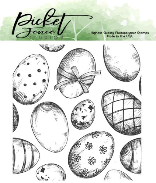 Picket Fence Studios Vintage Easter Hodgepodge 4x4 Inch Clear Stamps 