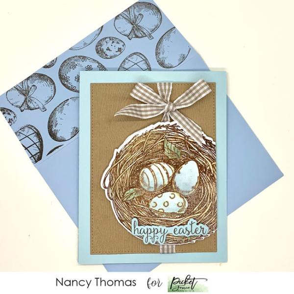 Picket Fence Studios Vintage Easter Hodgepodge 4x4 Inch Clear Stamps 