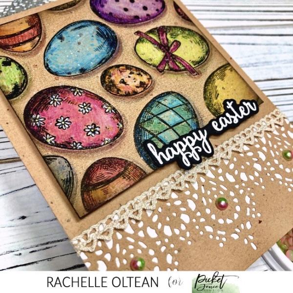 Picket Fence Studios Vintage Easter Hodgepodge 4x4 Inch Clear Stamps 