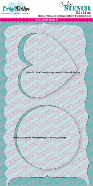 Carlijn Design Slimline Achtergrondjes 2 Stencil - Schablone