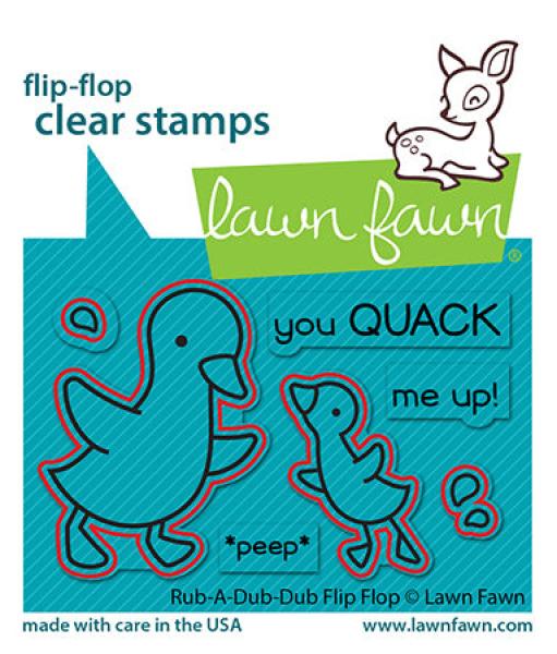 Lawn Fawn Craft Dies - "Rub-A-Dub-Dub Flip-Flop" - Stanzen