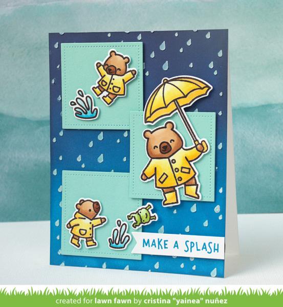 Lawn Fawn Stencil - Schablone - "Rainy Sky Stencil"