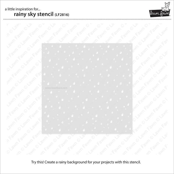 Lawn Fawn Stencil - Schablone - "Rainy Sky Stencil"