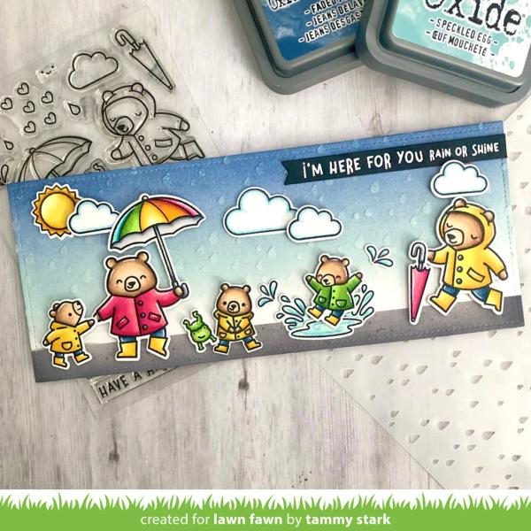 Lawn Fawn Stencil - Schablone - "Rainy Sky Stencil"