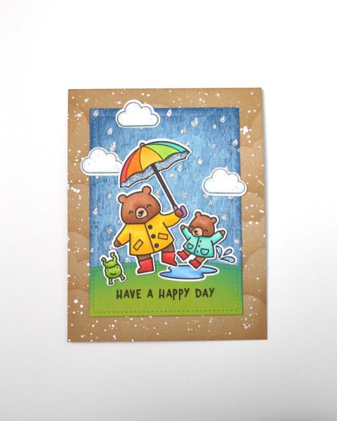 Lawn Fawn Stencil - Schablone - "Rainy Sky Stencil"