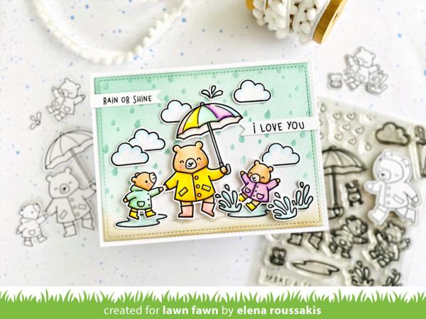 Lawn Fawn Stencil - Schablone - "Rainy Sky Stencil"