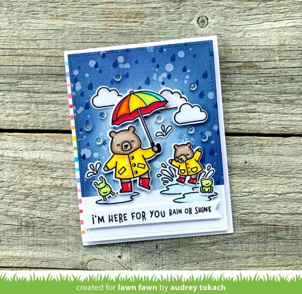 Lawn Fawn Stencil - Schablone - "Rainy Sky Stencil"