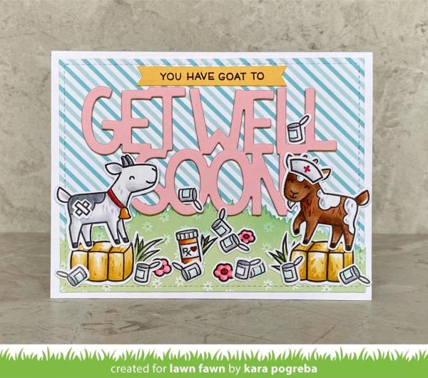 Lawn Fawn Craft Dies - Giant Get Well Soon