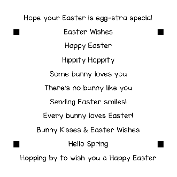LDRS-Creative Easter Sentiment Stack 4x4 Inch Clear Stamps