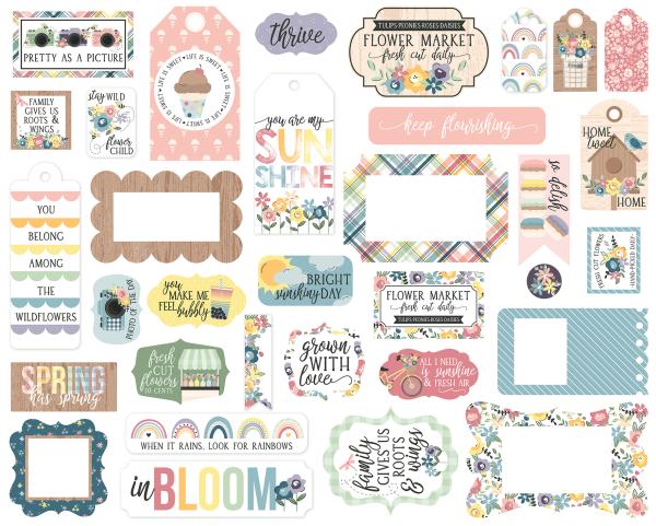 Echo Park "New Day" Ephemera Frames & Tags