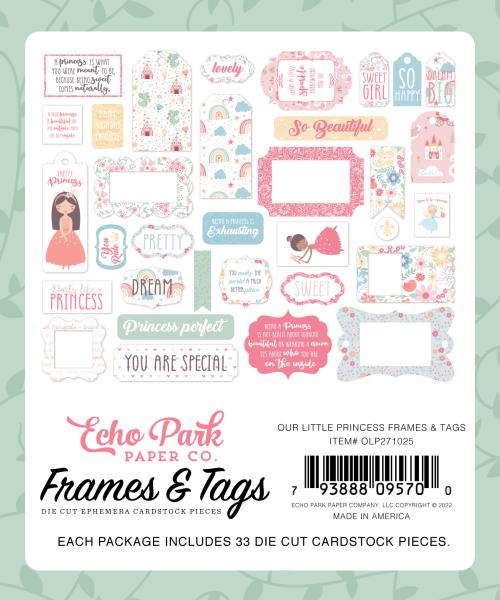 Echo Park "Our Little Princess" Ephemera Frames & Tags