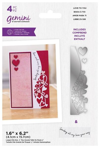 Gemini Love To You Stamp & Die  - Stempel & Stanze 