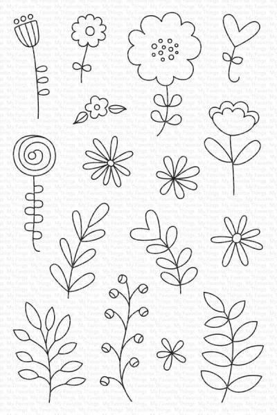My Favorite Things Stempelset "Floral Whimsy" Clear Stamp Set