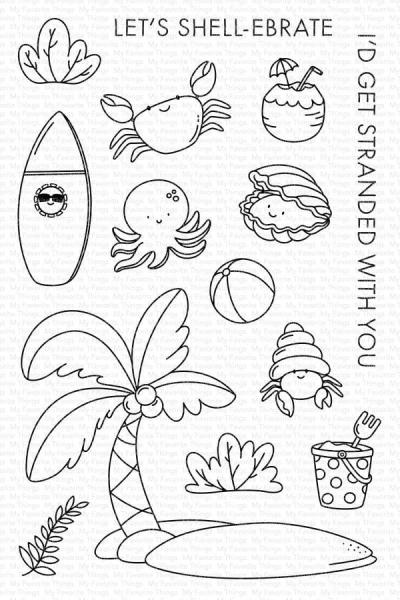 My Favorite Things Stempelset "Island Shell-ebration" Clear Stamp Set