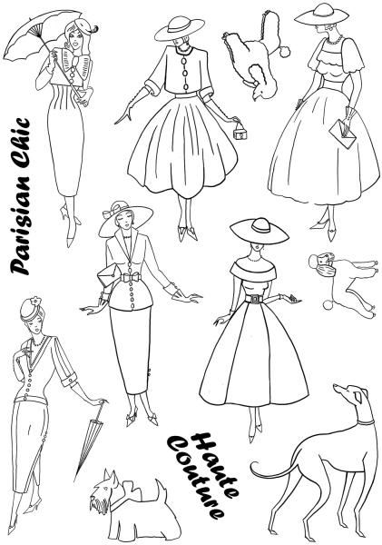 The Card Hut Parisian Chic  Clear Stamps Stempelset 