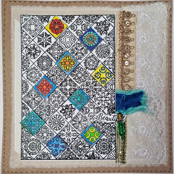 IndigoBlu "Moroccan Motif" A5 Rubber Stamp