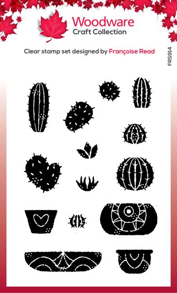 Woodware Build A Cactus   Clear Stamps - Stempel 
