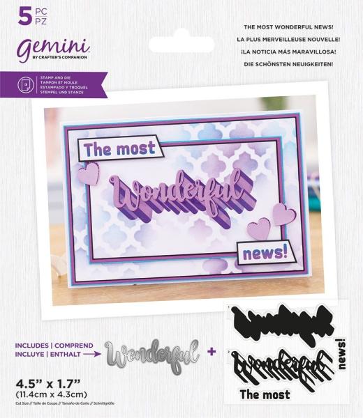 Gemini The most Wonderful news! Stamp & Die  - Stempel & Stanze 