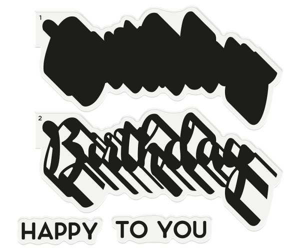 Gemini Happy Birthday to You Stamp & Die  - Stempel & Stanze 